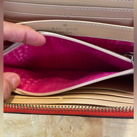 Kate Spade New York "Soffiano" Solid Red Leather Zip Around Wallet! - Picture 12 of 16
